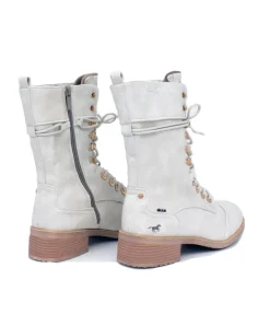 Mustang Ice White Midi Style Boots