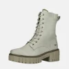 Mustang Ice White Platform Ankle Boots