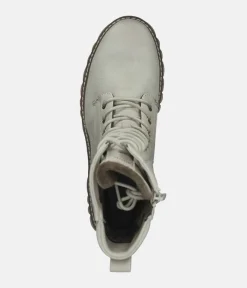 Mustang Ice White Platform Ankle Boots