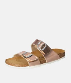 Mustang Metallic Rose Pink Twin Strap Sandal