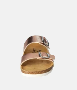 Mustang Metallic Rose Pink Twin Strap Sandal