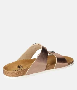 Mustang Metallic Rose Pink Twin Strap Sandal