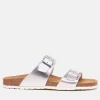 Mustang Metallic Silver Twin Strap Sandal