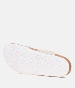 Mustang Metallic Silver Twin Strap Sandal