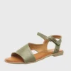 Mustang Mint Green Leather Sandals
