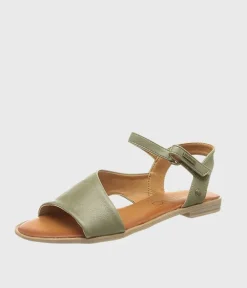 Mustang Mint Green Leather Sandals