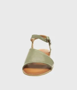 Mustang Mint Green Leather Sandals