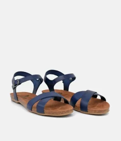 Mustang Pretty Blue Leather Sandals