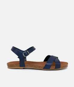 Mustang Pretty Blue Leather Sandals