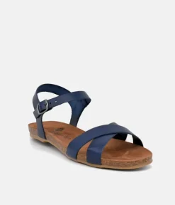 Mustang Pretty Blue Leather Sandals