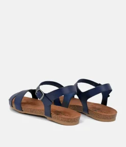 Mustang Pretty Blue Leather Sandals