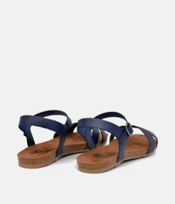Mustang Pretty Blue Leather Sandals