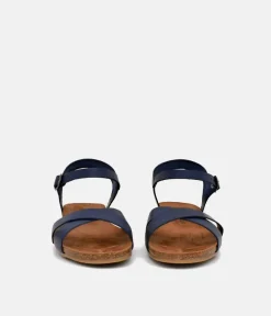Mustang Pretty Blue Leather Sandals
