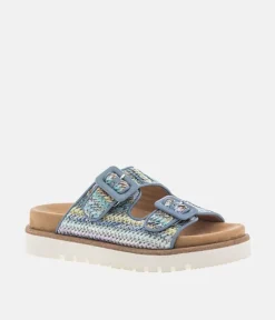 Mustang Pretty Blue Multi Twin Strap Sandals