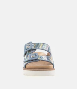 Mustang Pretty Blue Multi Twin Strap Sandals