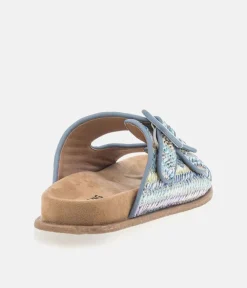 Mustang Pretty Blue Multi Twin Strap Sandals