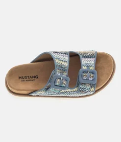 Mustang Pretty Blue Multi Twin Strap Sandals
