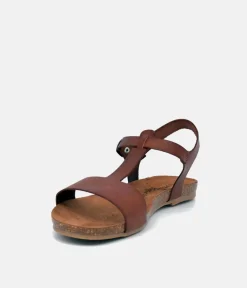Mustang Pretty Brown T-Bar Strap Sandals