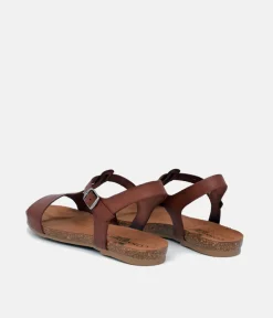 Mustang Pretty Brown T-Bar Strap Sandals