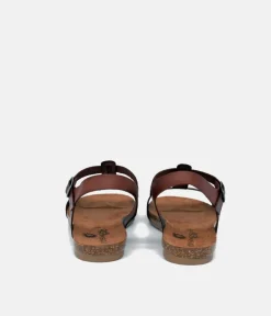 Mustang Pretty Brown T-Bar Strap Sandals
