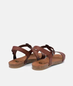 Mustang Pretty Brown T-Bar Strap Sandals