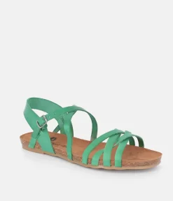 Mustang Pretty Green Strappy Sandals