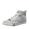 Mustang Pretty Grey Lace High Top Trainers
