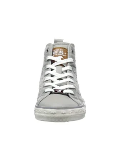 Mustang Pretty Grey Lace High Top Trainers