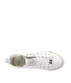 Mustang Pretty Ice White Lace High Top Trainers