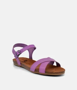 Mustang Pretty Lavender Leather Sandals