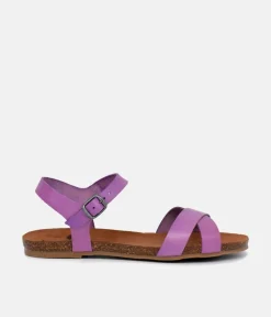 Mustang Pretty Lavender Leather Sandals