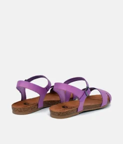 Mustang Pretty Lavender Leather Sandals