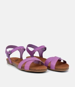 Mustang Pretty Lavender Leather Sandals