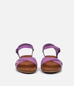 Mustang Pretty Lavender Leather Sandals