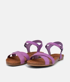 Mustang Pretty Lavender Leather Sandals