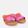 Mustang Pretty Pink/Red Slip On Sandals