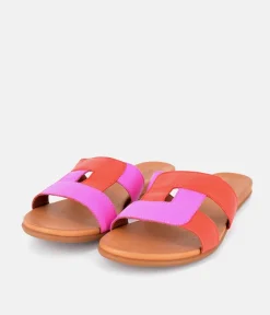 Mustang Pretty Pink/Red Slip On Sandals
