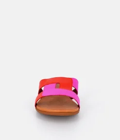 Mustang Pretty Pink/Red Slip On Sandals
