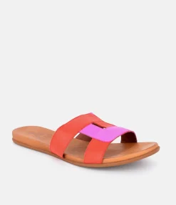 Mustang Pretty Pink/Red Slip On Sandals