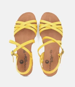 Mustang Pretty Yellow Strappy Sandals