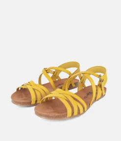 Mustang Pretty Yellow Strappy Sandals