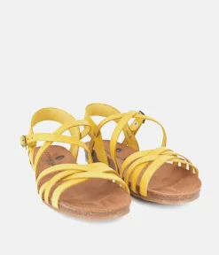 Mustang Pretty Yellow Strappy Sandals