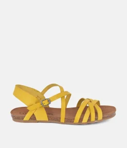 Mustang Pretty Yellow Strappy Sandals