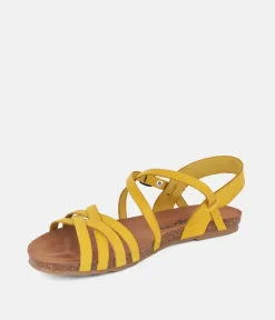 Mustang Pretty Yellow Strappy Sandals