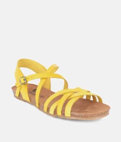 Mustang Pretty Yellow Strappy Sandals