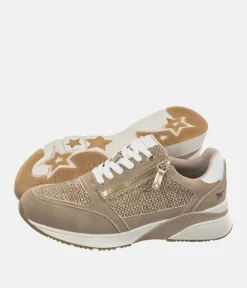 Mustang Sporty Beige Combi Fashion Sneakers