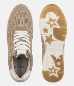 Mustang Sporty Beige Combi Fashion Sneakers