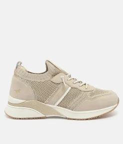 Mustang Sporty Beige Stretch Trainer