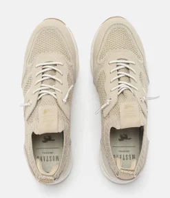 Mustang Sporty Beige Stretch Trainer