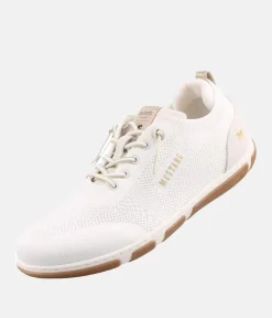 Mustang Sporty White Stretch Trainer